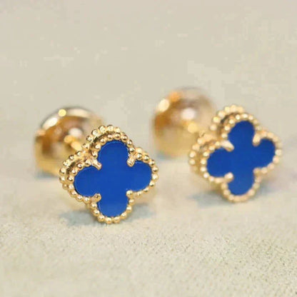 ˇGilded EraˇCLOVER MINI 9.5MM TURQUOISE EARRINGS