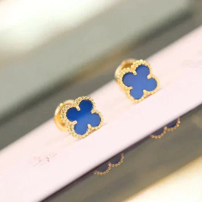 ˇGilded EraˇCLOVER MINI 9.5MM TURQUOISE EARRINGS