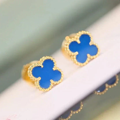 ˇGilded EraˇCLOVER MINI 9.5MM TURQUOISE EARRINGS