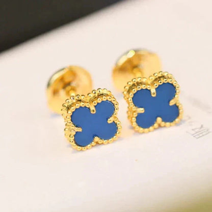 ˇGilded EraˇCLOVER MINI 9.5MM TURQUOISE EARRINGS