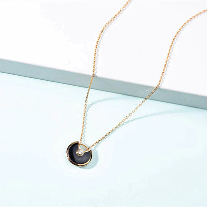 ˇGilded EraˇAMULETTE GOLD CARNELIAN ONYX NECKLACE
