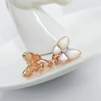 ˇGilded EraˇBUTTERFLY MOP DIAMOND EARRINGS