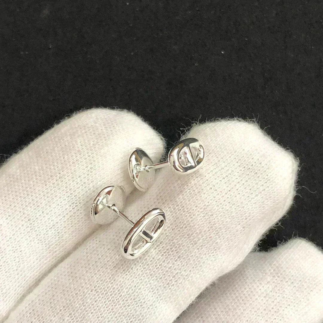 ˇGilded EraˇCHAINE SMALL EARRINGS GOLD AND SILVER