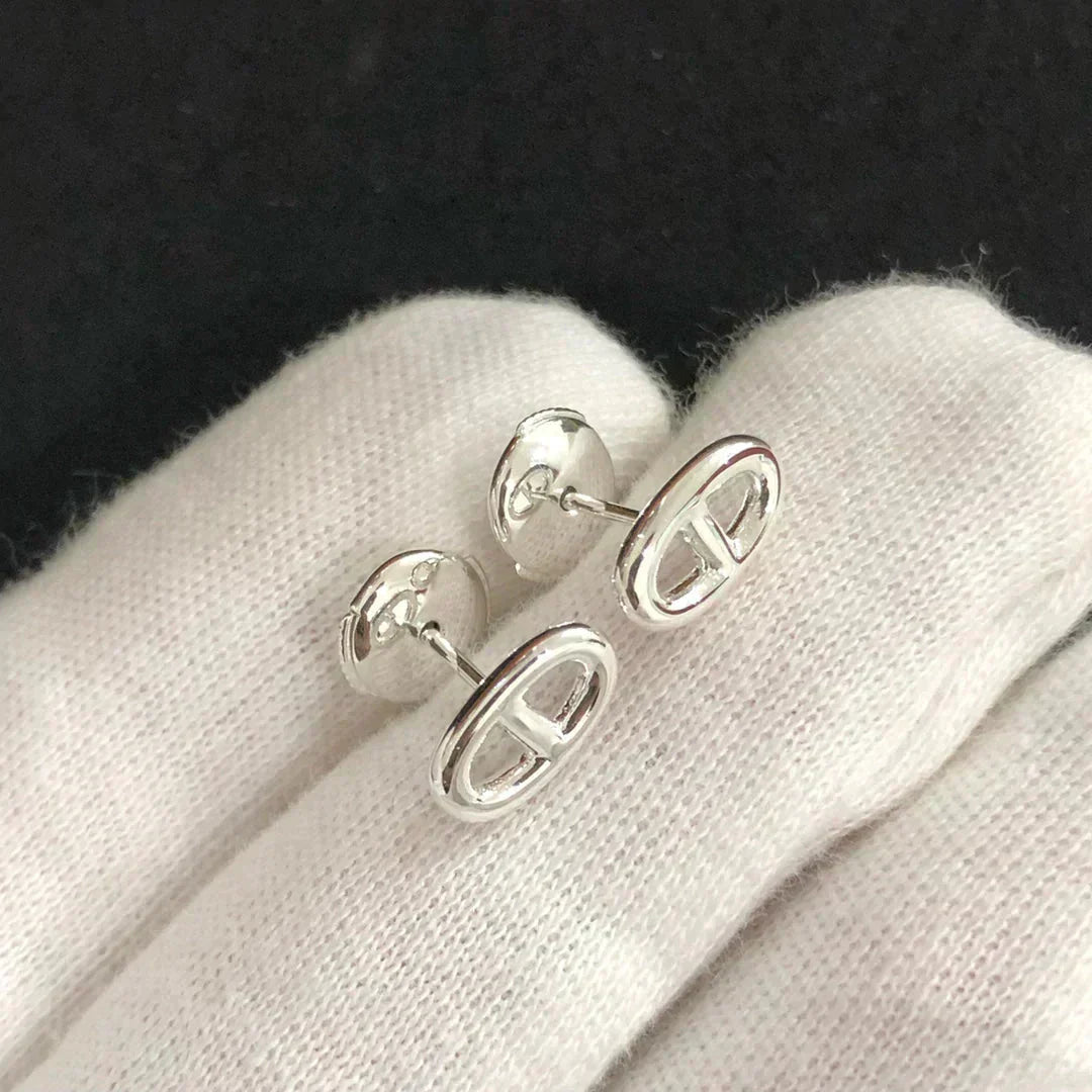 ˇGilded EraˇCHAINE SMALL EARRINGS GOLD AND SILVER
