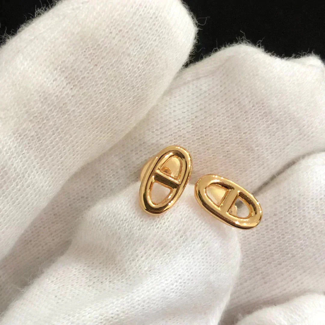 ˇGilded EraˇCHAINE SMALL EARRINGS GOLD AND SILVER