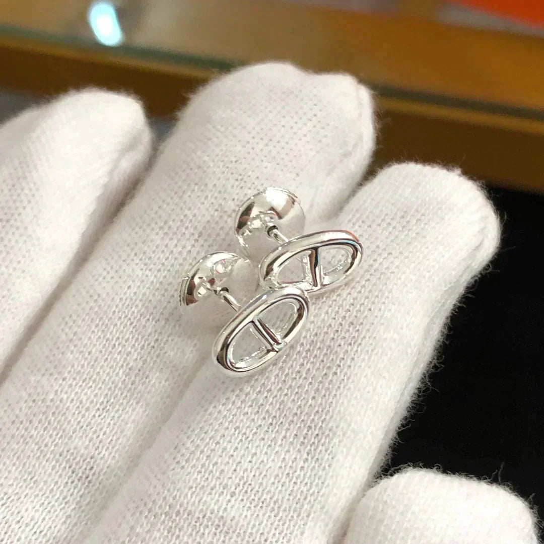 ˇGilded EraˇCHAINE SMALL EARRINGS GOLD AND SILVER