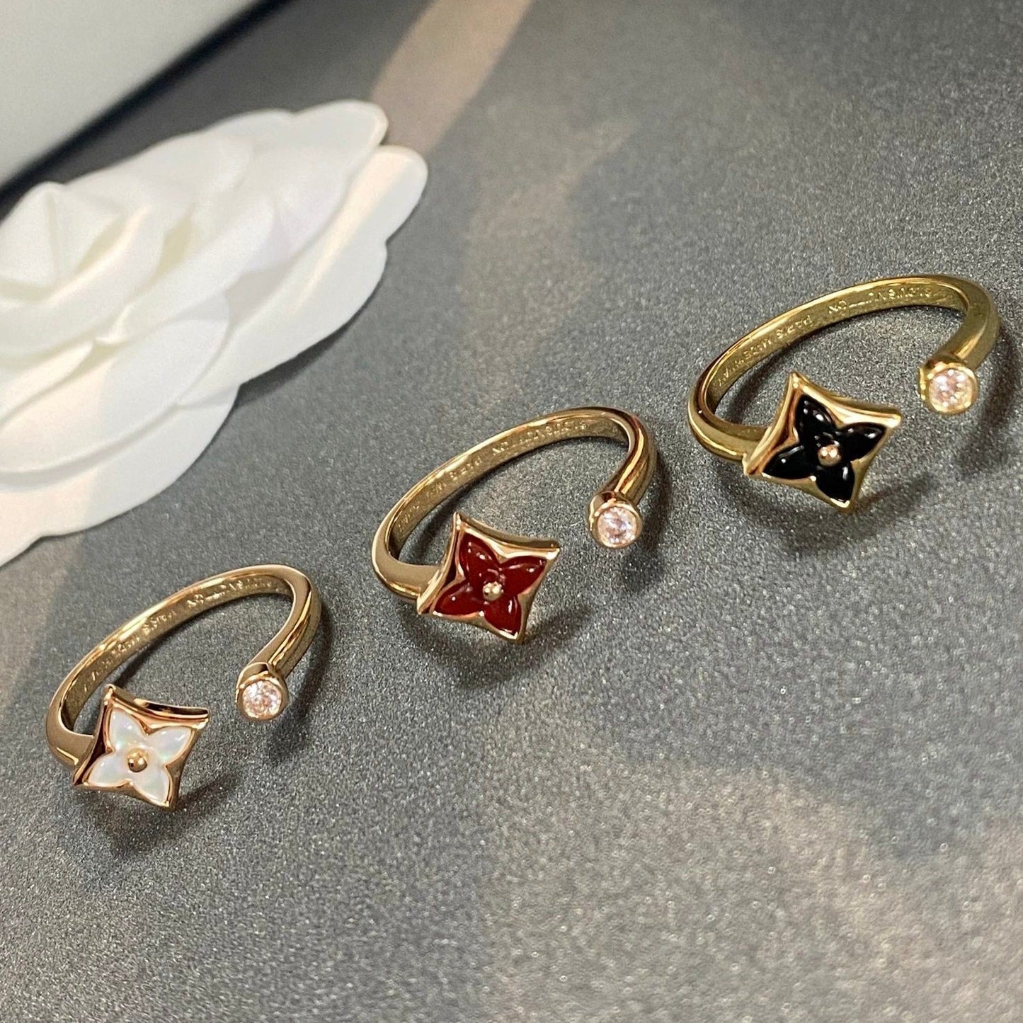 ˇGilded EraˇSTAR 1 DIAMOND OPEN RING ROSE GOLD