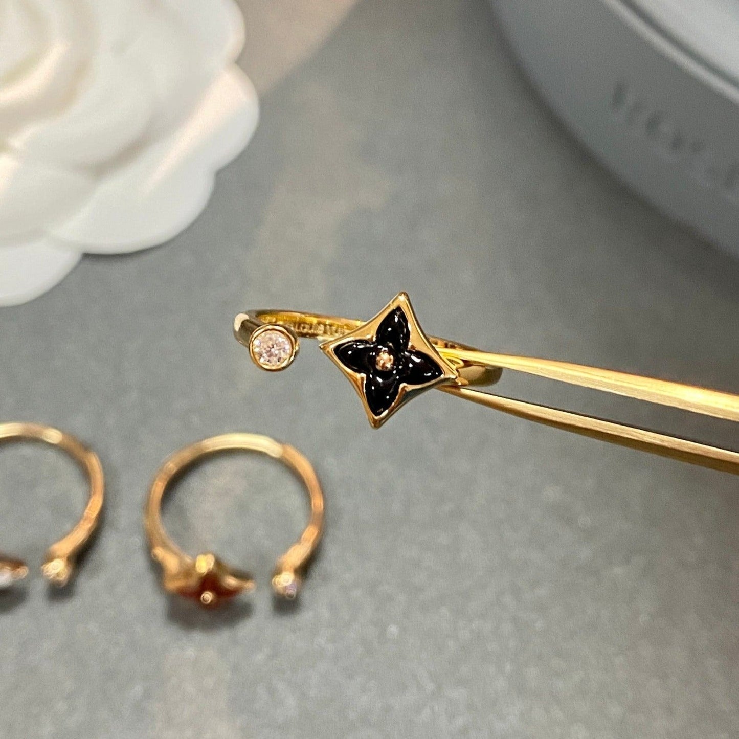 ˇGilded EraˇSTAR 1 DIAMOND OPEN RING ROSE GOLD
