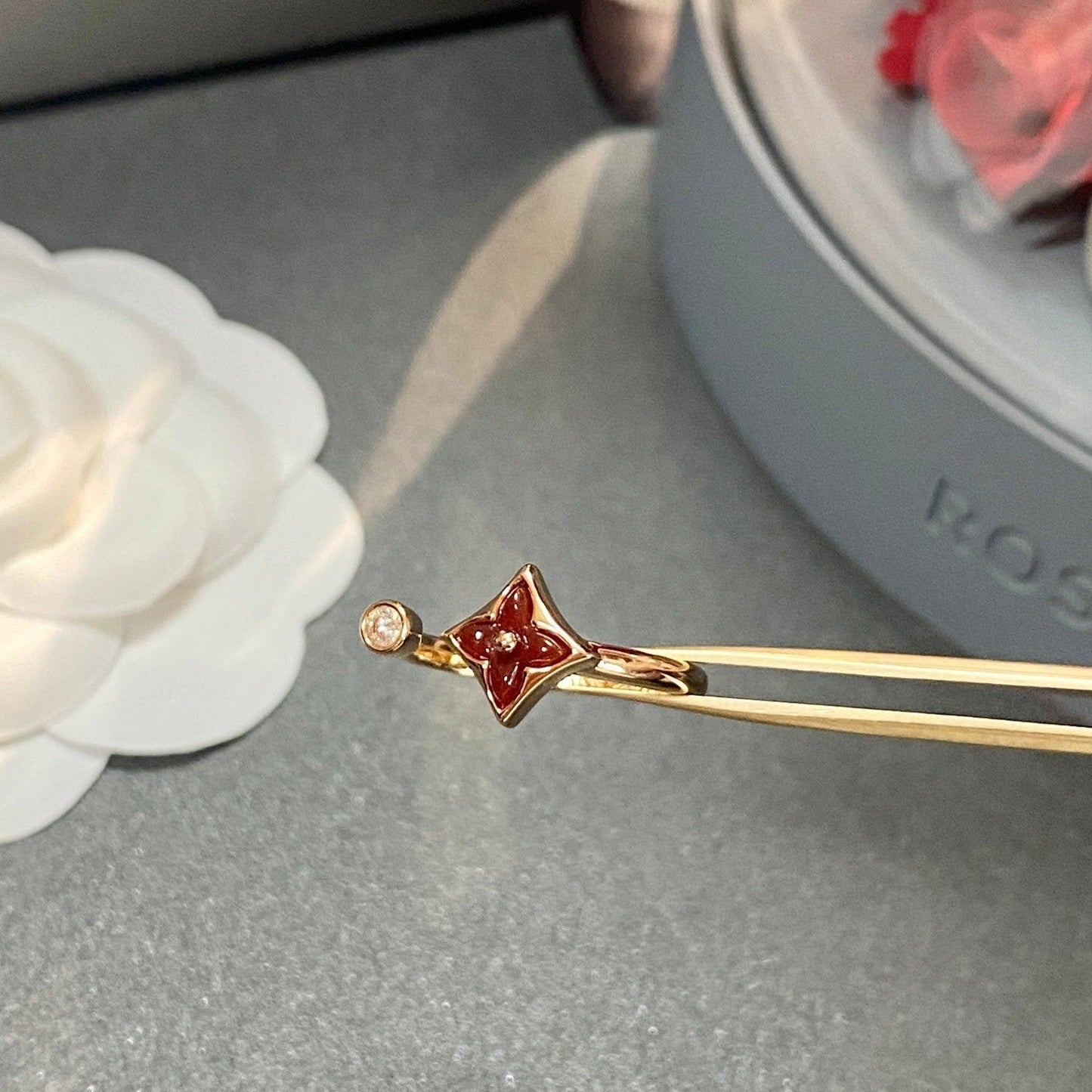 ˇGilded EraˇSTAR 1 DIAMOND OPEN RING ROSE GOLD