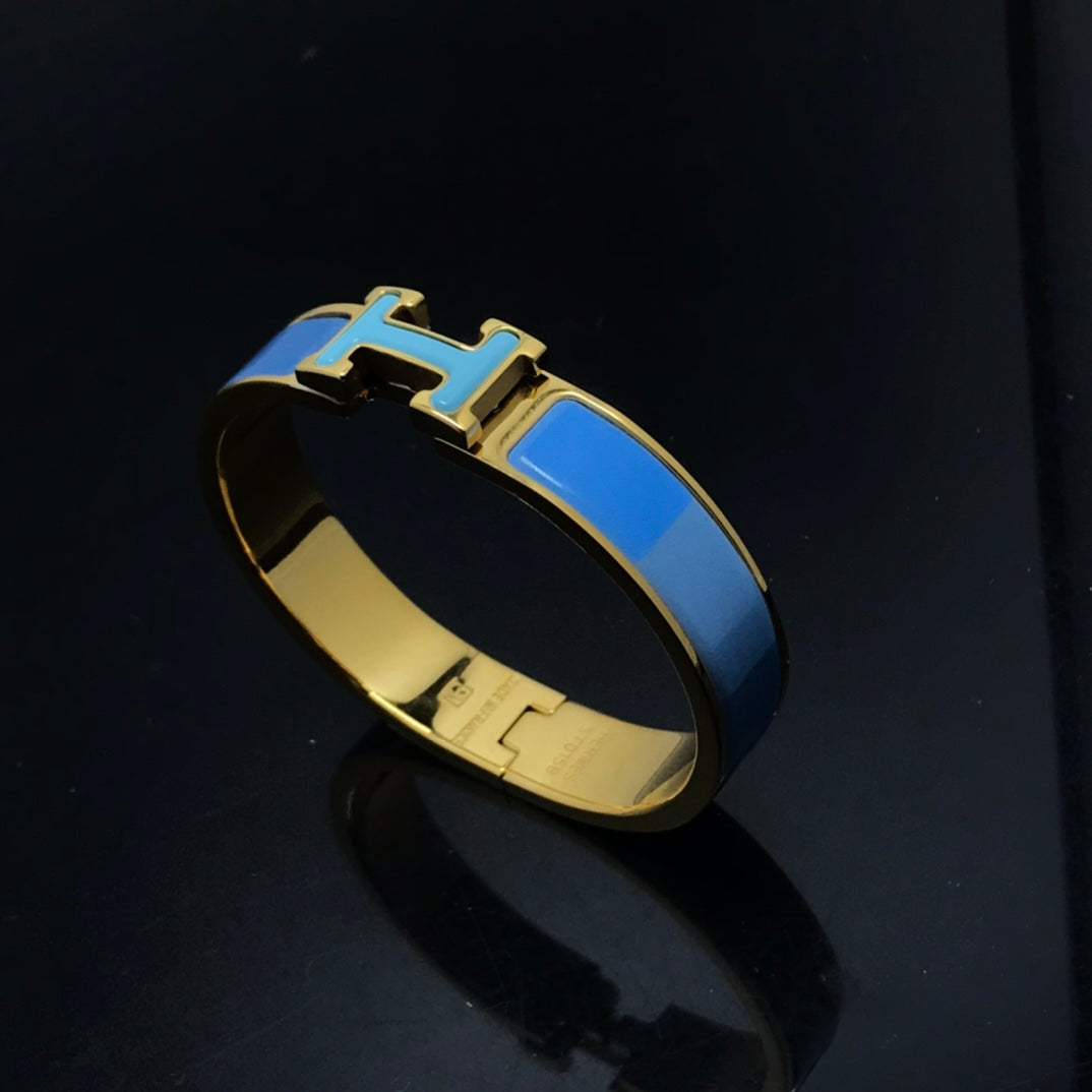 ˇGilded EraˇH BRACELET BLUE RAINBOW CERAMIC