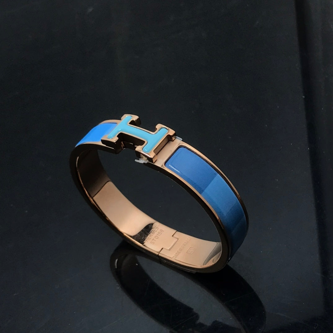 ˇGilded EraˇH BRACELET BLUE RAINBOW CERAMIC