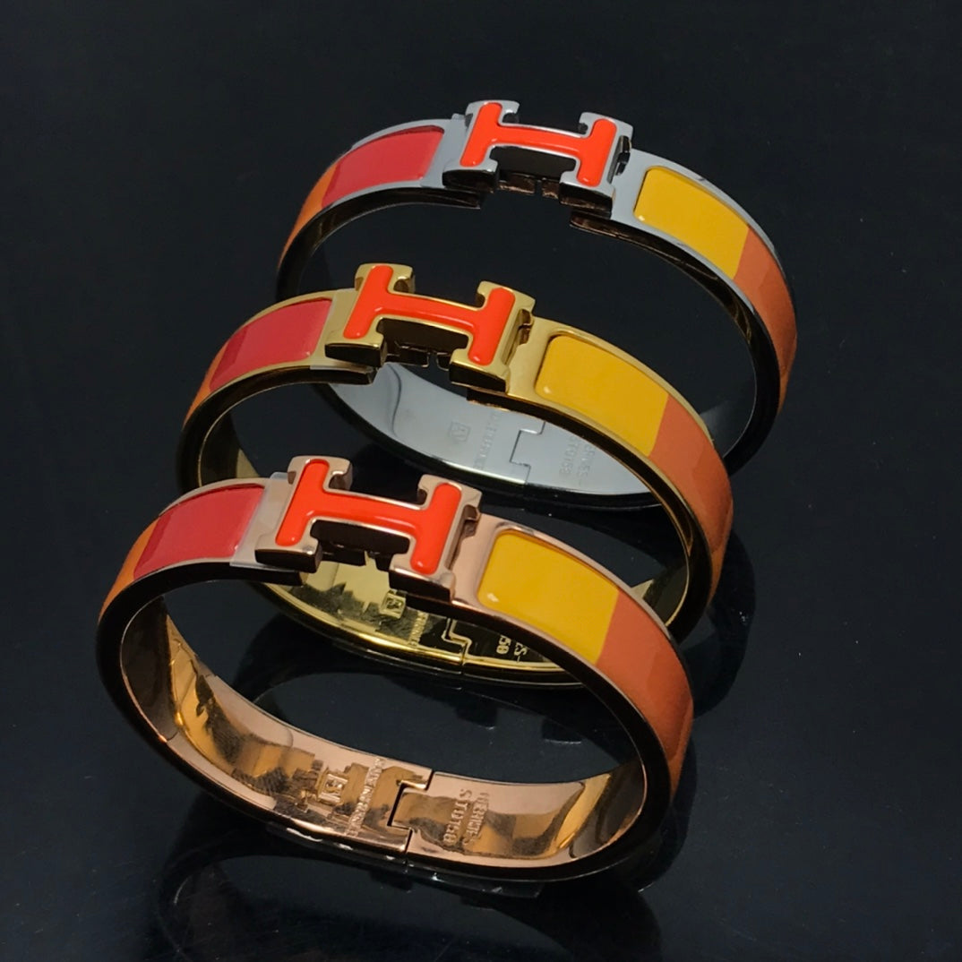 ˇGilded EraˇH BRACELET ORANGE RAINBOW CERAMIC