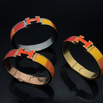 ˇGilded EraˇH BRACELET ORANGE RAINBOW CERAMIC