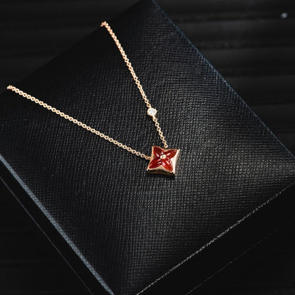 ˇGilded EraˇSTAR NECKLACE PINK GOLD 1 DIAMOND