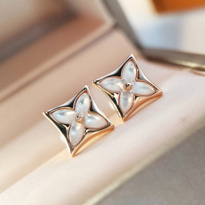 ˇGilded EraˇSTAR MOP PINK GOLD EARRINGS