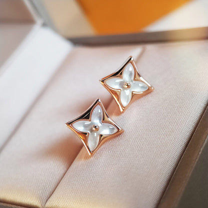 ˇGilded EraˇSTAR MOP PINK GOLD EARRINGS