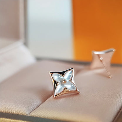 ˇGilded EraˇSTAR MOP PINK GOLD EARRINGS