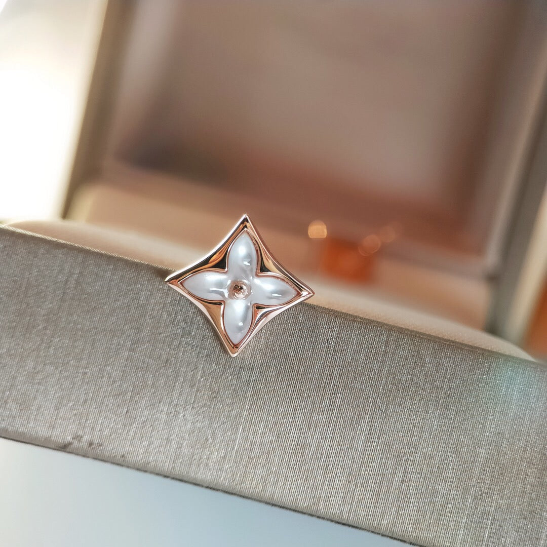 ˇGilded EraˇSTAR MOP PINK GOLD EARRINGS