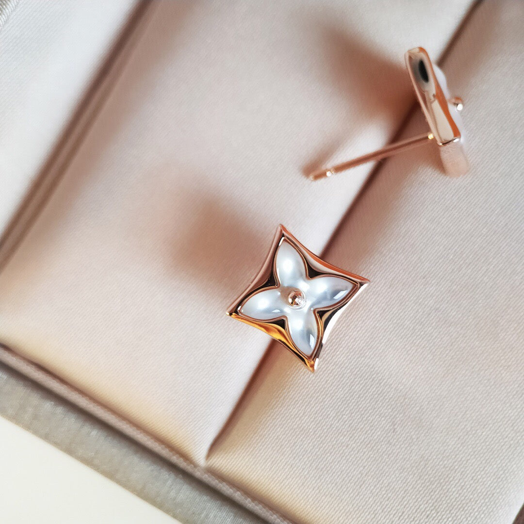 ˇGilded EraˇSTAR MOP PINK GOLD EARRINGS