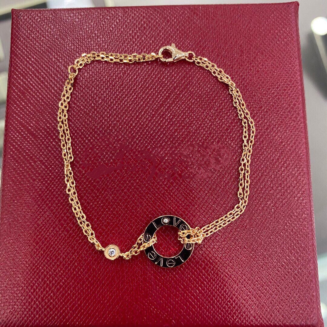 ˇGilded EraˇLOVE BRACELET 2 DIAMOND