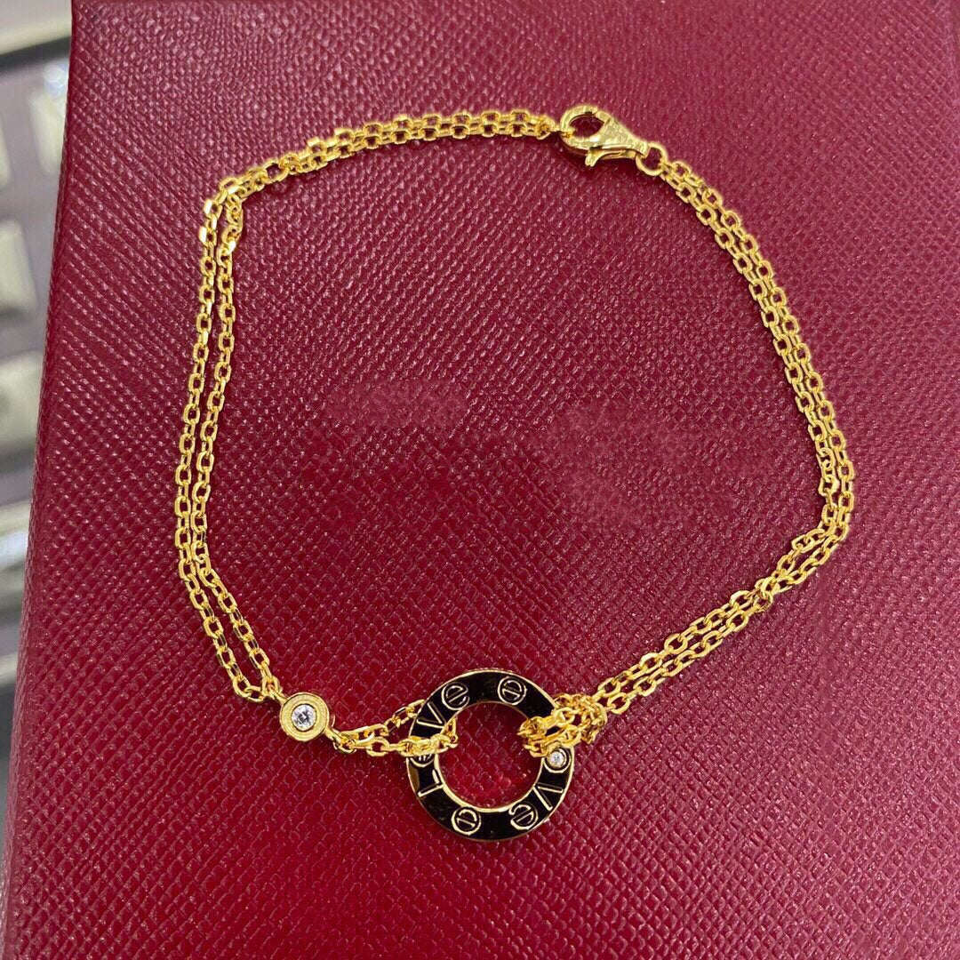ˇGilded EraˇLOVE BRACELET 2 DIAMOND