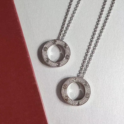 ˇGilded EraˇLOVE NECKLACE ADJUSTABLE SILVER