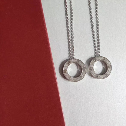 ˇGilded EraˇLOVE NECKLACE ADJUSTABLE SILVER