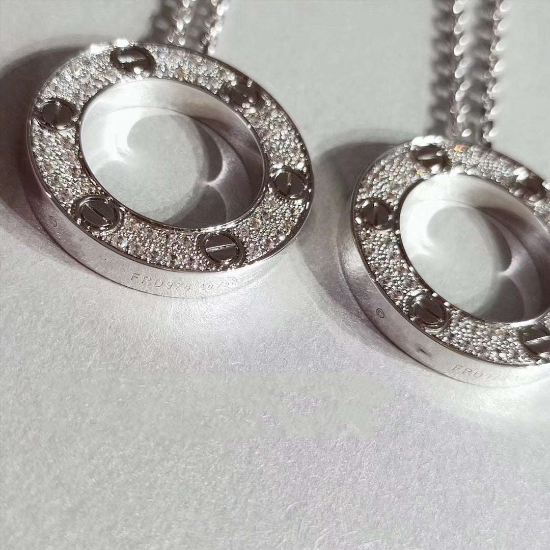 ˇGilded EraˇLOVE NECKLACE ADJUSTABLE SILVER