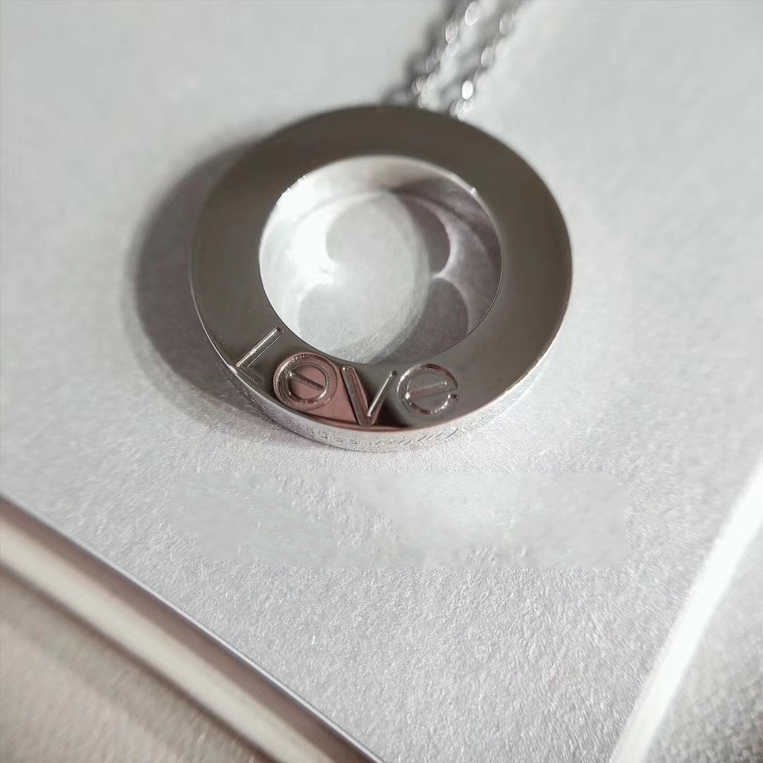 ˇGilded EraˇLOVE NECKLACE ADJUSTABLE SILVER