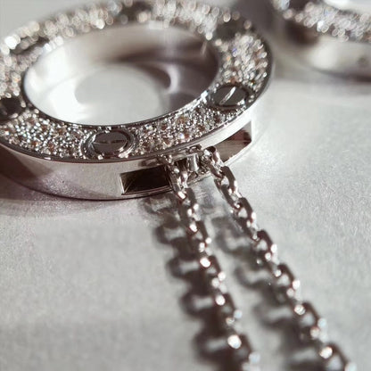 ˇGilded EraˇLOVE NECKLACE ADJUSTABLE SILVER