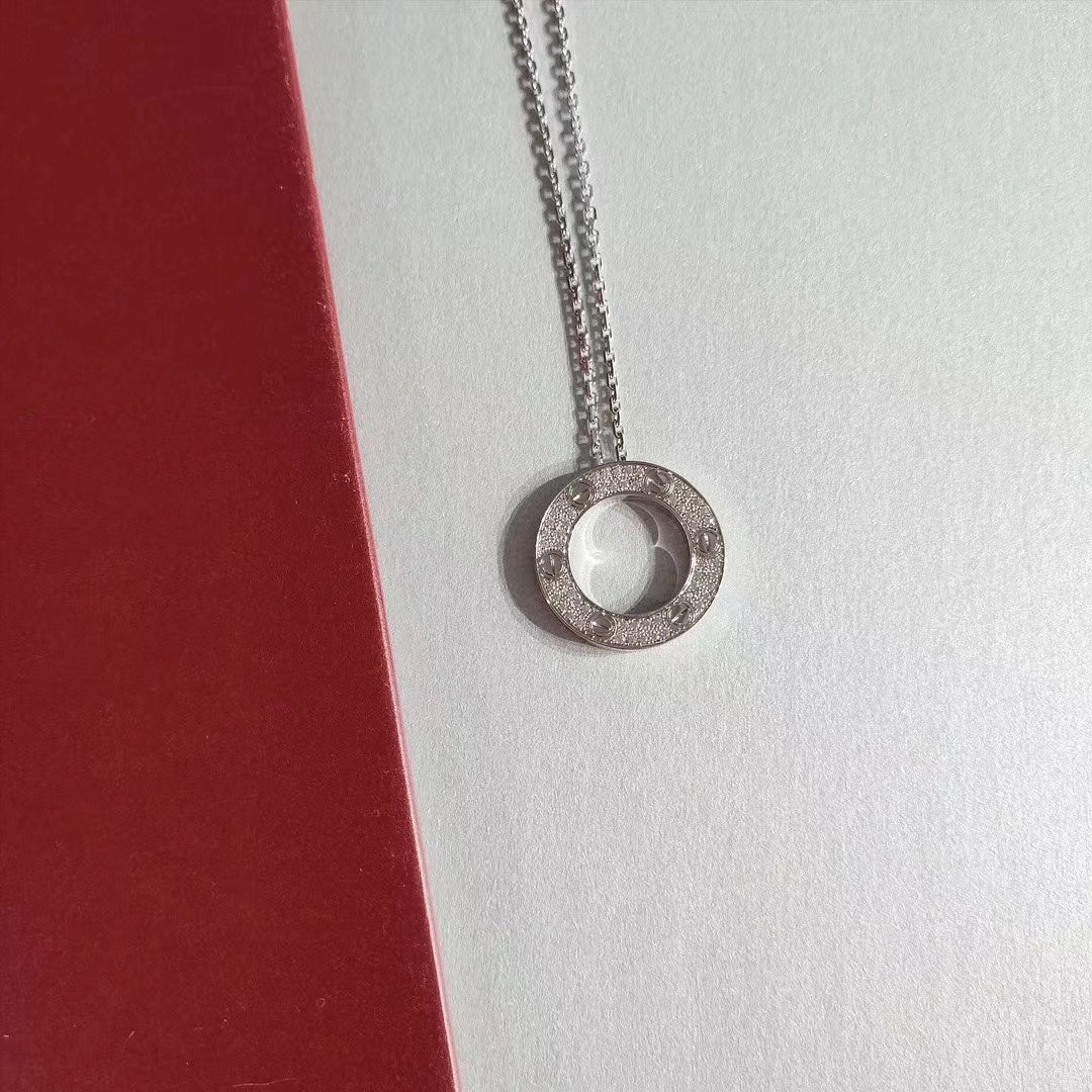 ˇGilded EraˇLOVE NECKLACE ADJUSTABLE SILVER