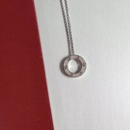 ˇGilded EraˇLOVE NECKLACE ADJUSTABLE SILVER