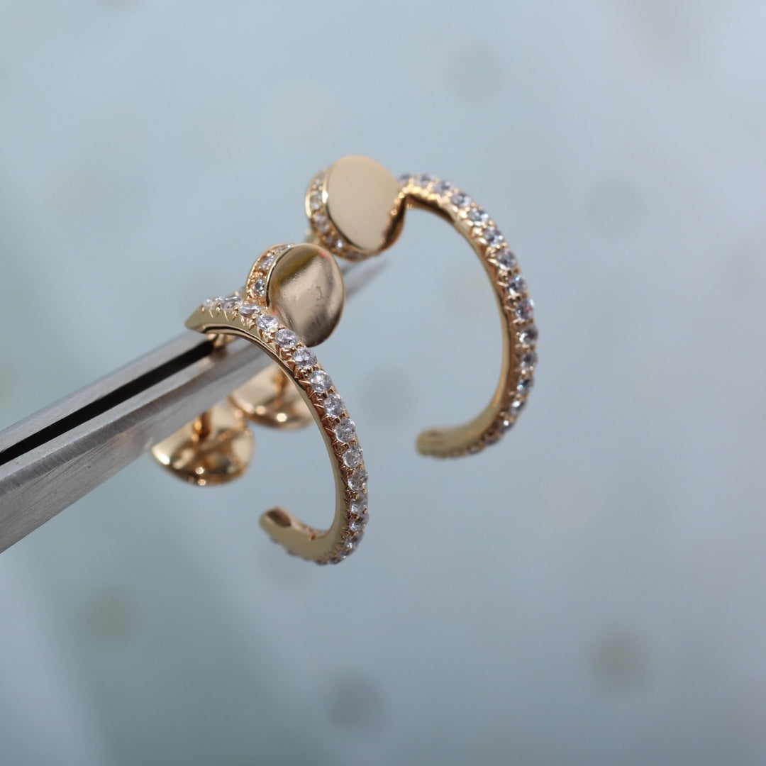 ˇGilded EraˇJUSTE EARRINGS 12.75MM PINK GOLD DIAMOND