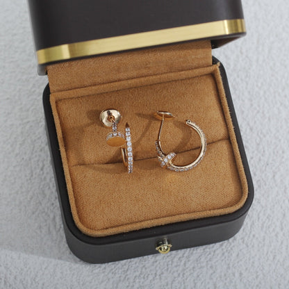 ˇGilded EraˇJUSTE EARRINGS 12.75MM PINK GOLD DIAMOND
