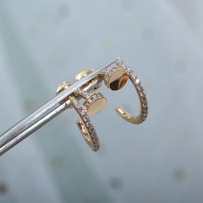 ˇGilded EraˇJUSTE EARRINGS 12.75MM PINK GOLD DIAMOND