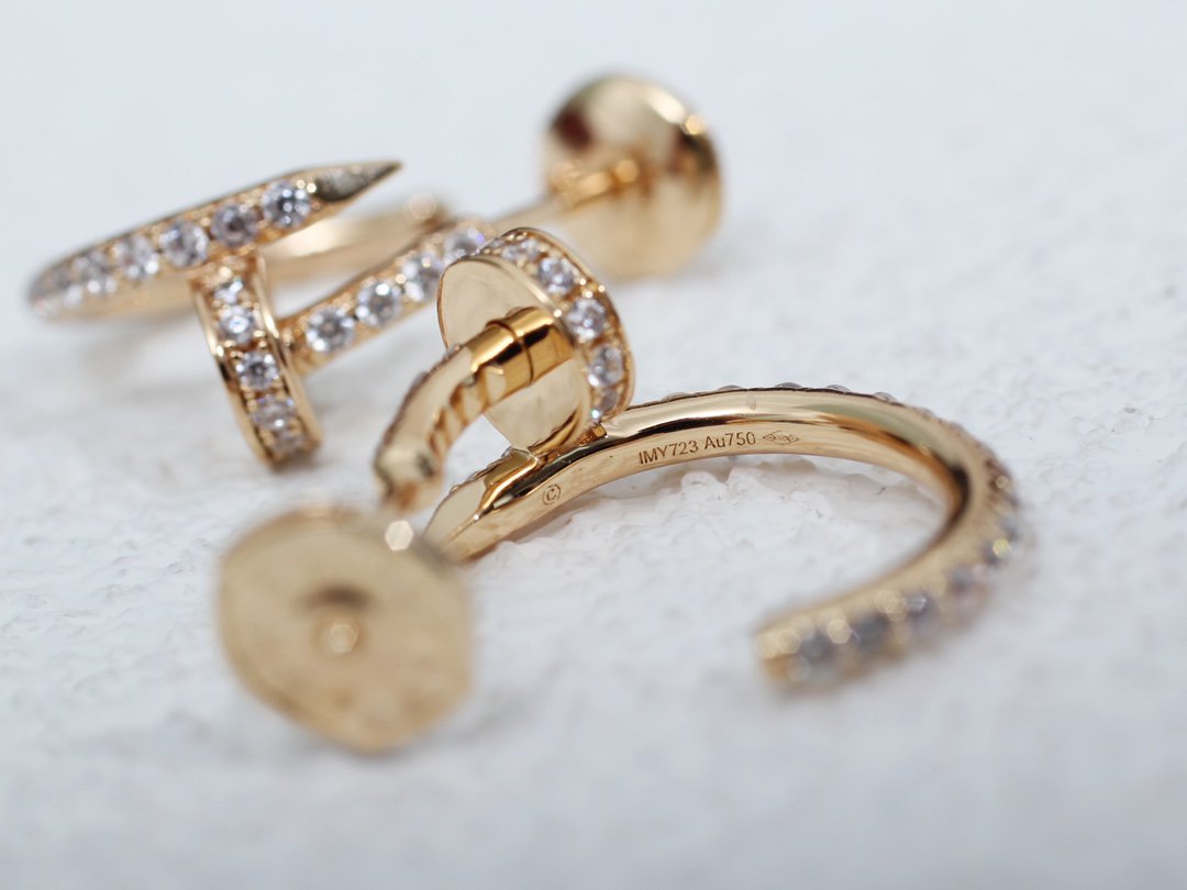 ˇGilded EraˇJUSTE EARRINGS 12.75MM PINK GOLD DIAMOND