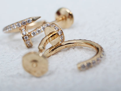 ˇGilded EraˇJUSTE EARRINGS 12.75MM PINK GOLD DIAMOND