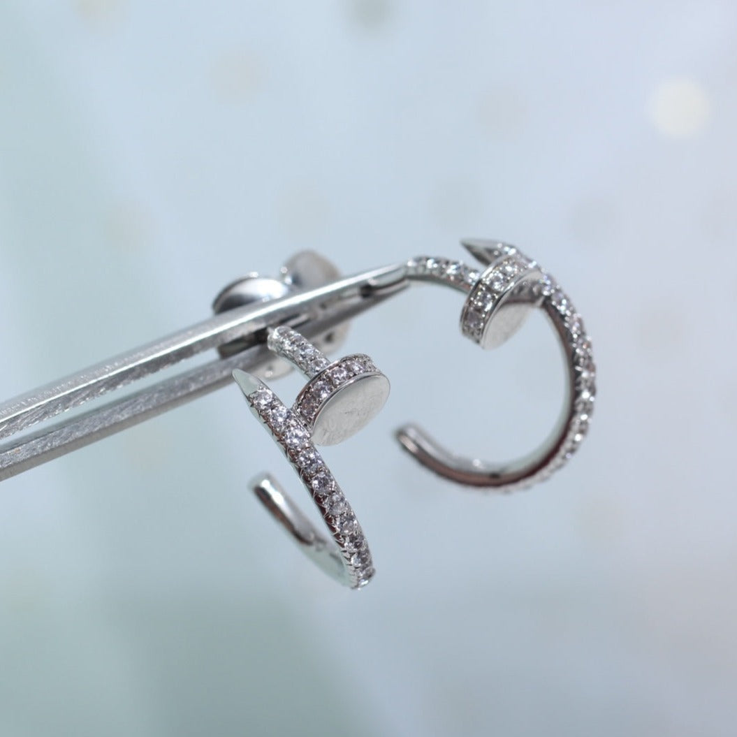ˇGilded EraˇJUSTE EARRINGS 12.75MM SILVER DIAMOND