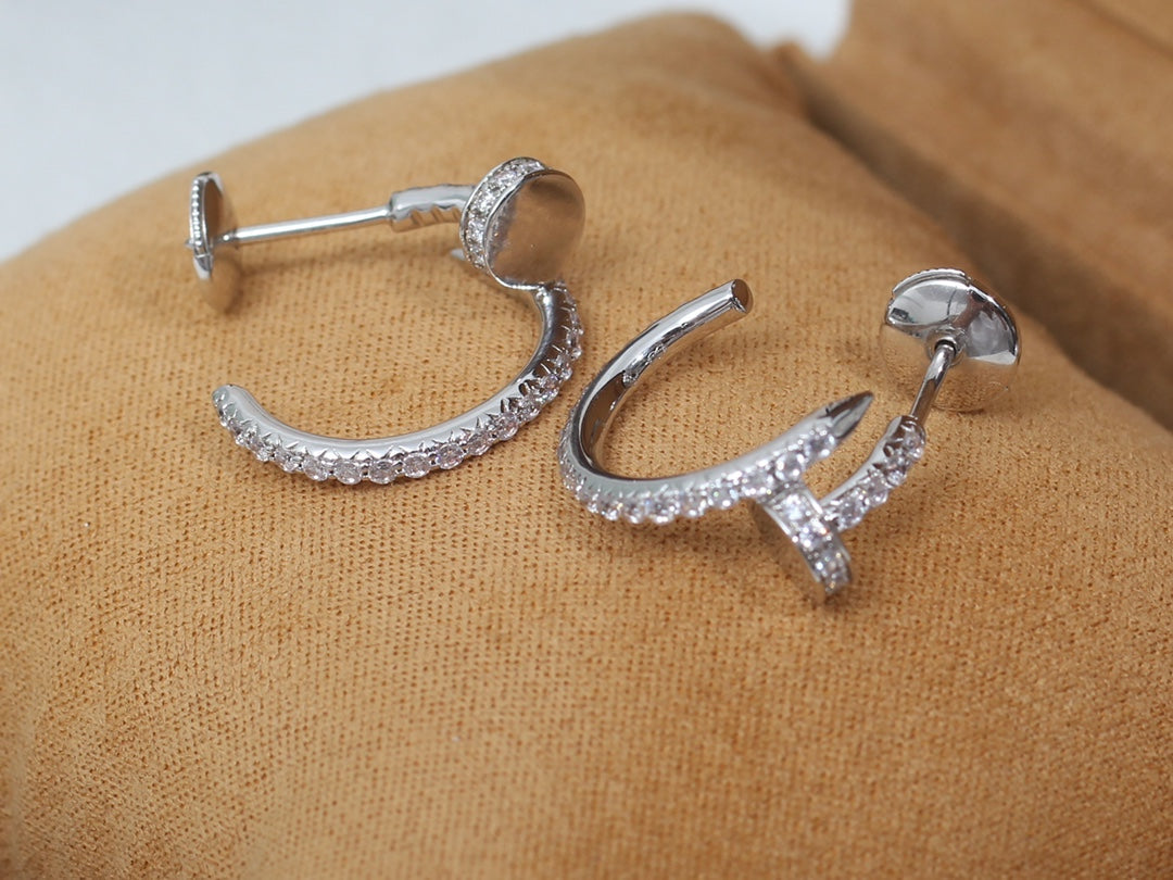 ˇGilded EraˇJUSTE EARRINGS 12.75MM SILVER DIAMOND