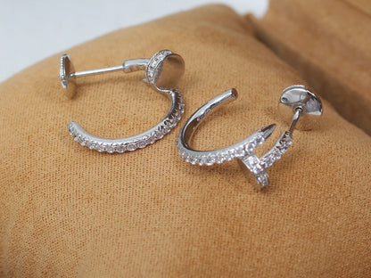 ˇGilded EraˇJUSTE EARRINGS 12.75MM SILVER DIAMOND