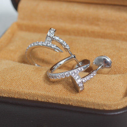 ˇGilded EraˇJUSTE EARRINGS 12.75MM SILVER DIAMOND