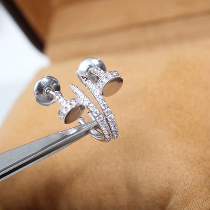 ˇGilded EraˇJUSTE EARRINGS 12.75MM SILVER DIAMOND