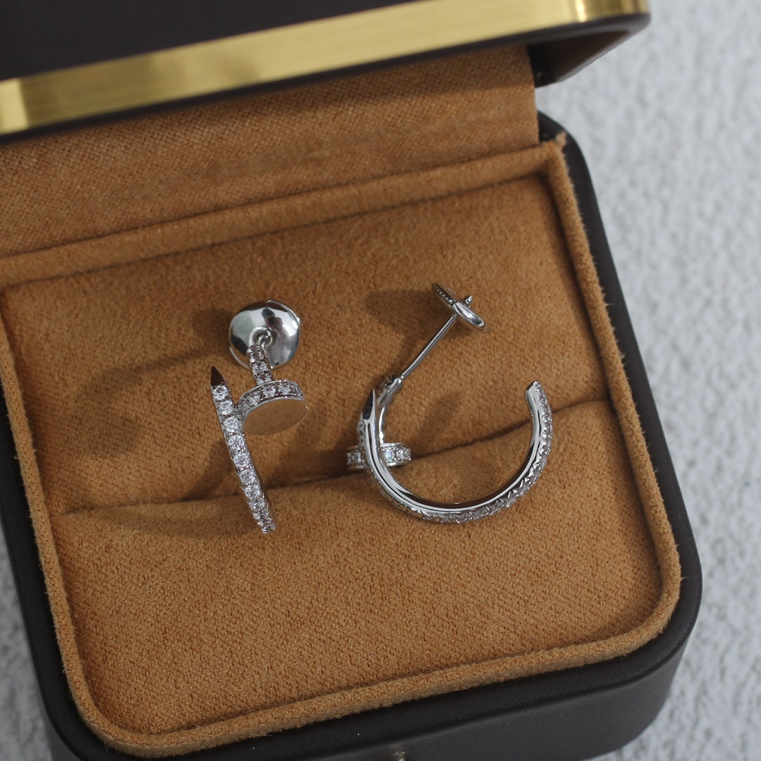 ˇGilded EraˇJUSTE EARRINGS 12.75MM SILVER DIAMOND