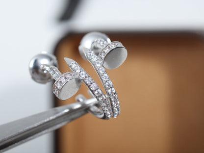 ˇGilded EraˇJUSTE EARRINGS 12.75MM SILVER DIAMOND