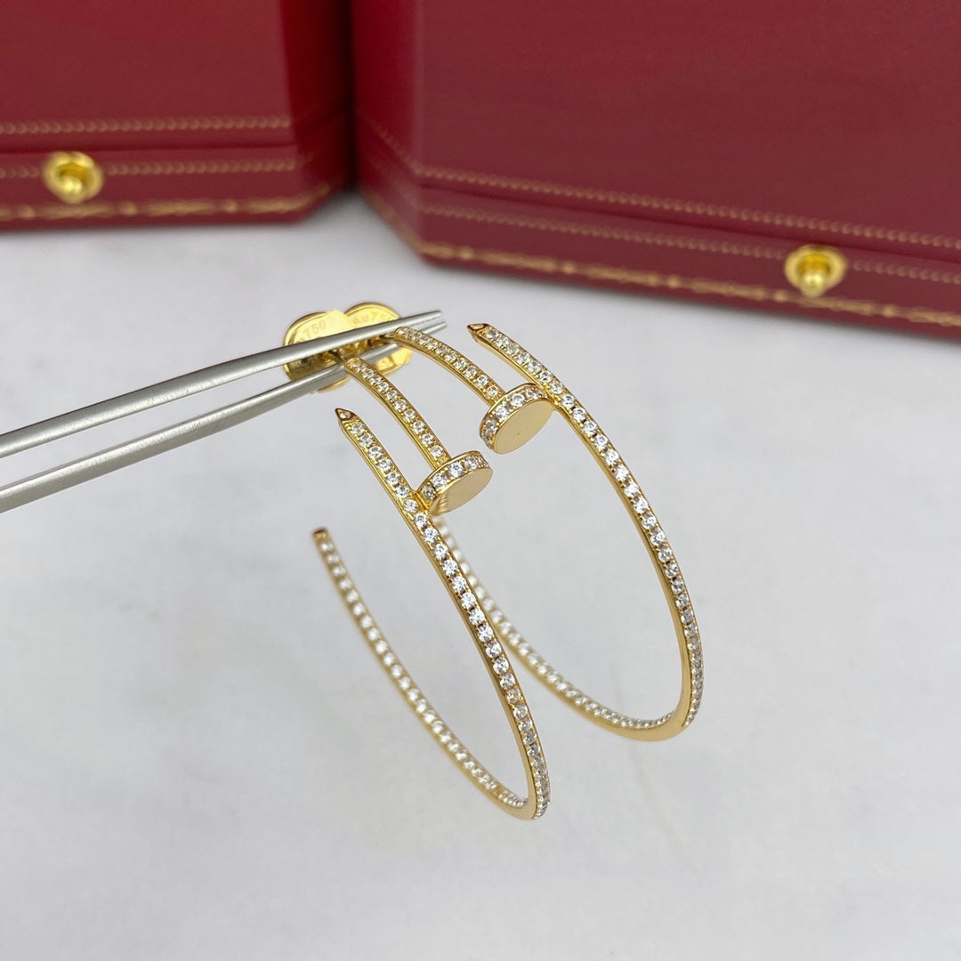 ˇGilded EraˇJUSTE EARRINGS FULL DIAMONDS 1.8MM