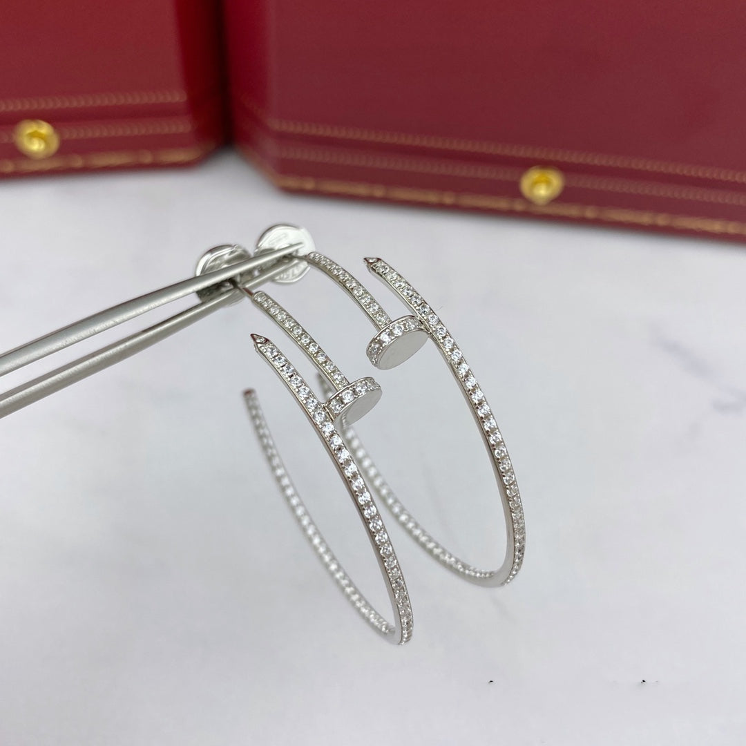 ˇGilded EraˇJUSTE EARRINGS FULL DIAMONDS 1.8MM