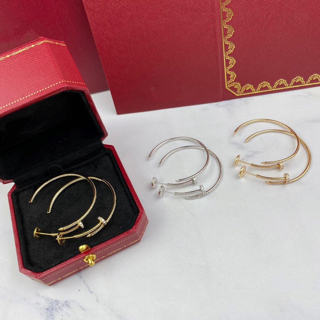 ˇGilded EraˇJUSTE EARRINGS FULL DIAMONDS 1.8MM