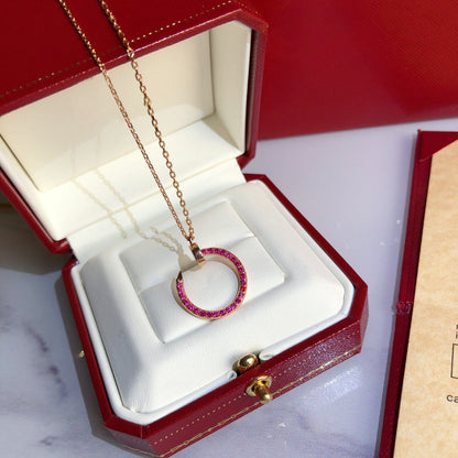 ˇGilded EraˇJUSTE NECKLACE GOLD RED DIAMONDS