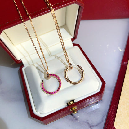 ˇGilded EraˇJUSTE NECKLACE GOLD RED DIAMONDS