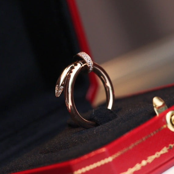 ˇGilded EraˇJUSTE RING 2.65MM PINK GOLD DIAMOND